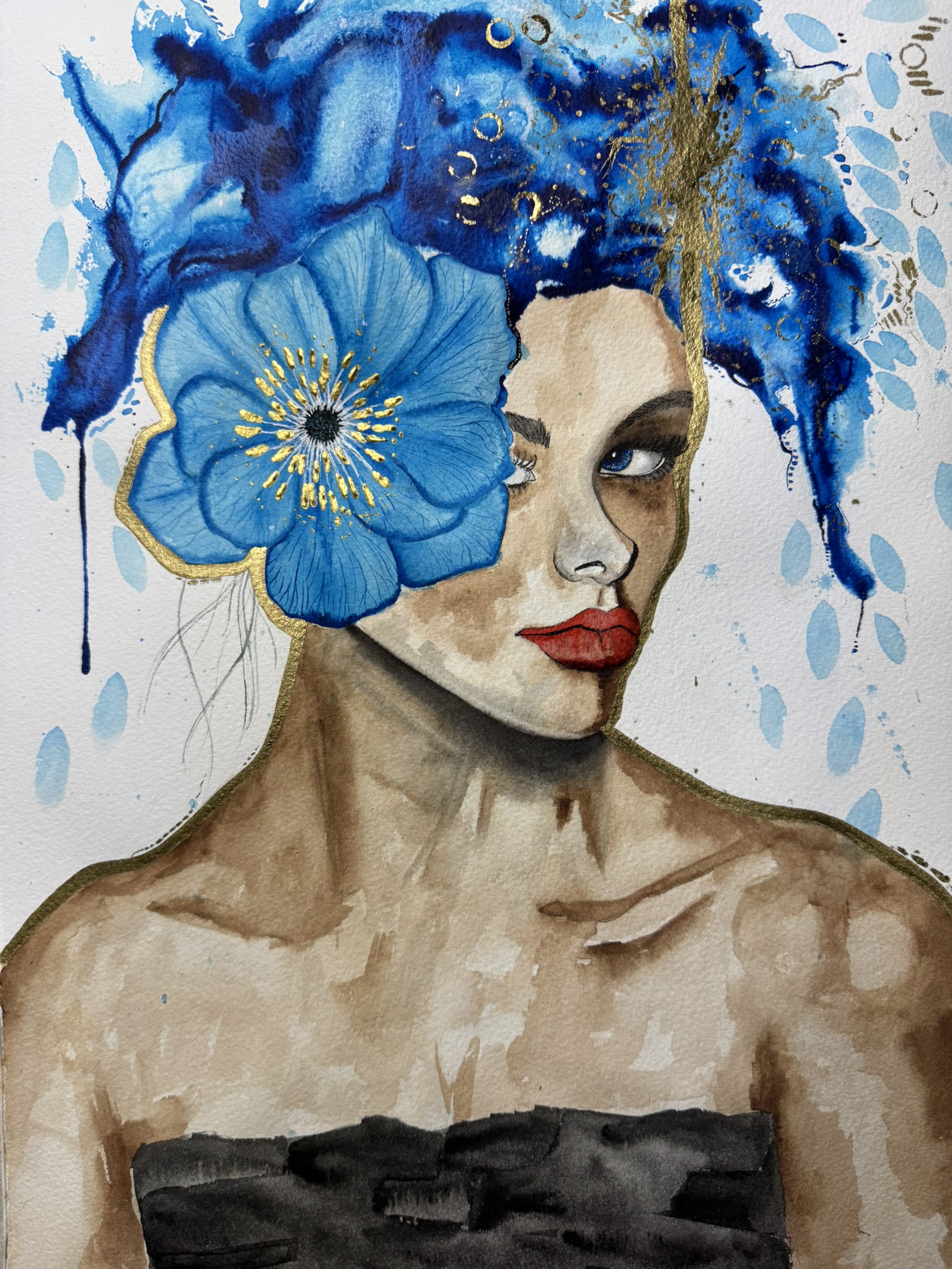 L'éclat des fleurs bleues